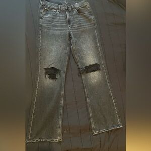 American Eagle Outfitters Black Distressed Boyfriend Jeans